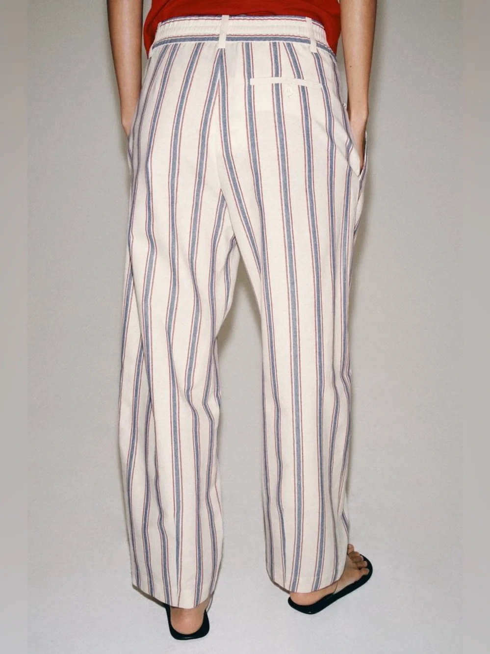 ZARA ZW COLLECTION STRIPED BALLOON PANTS